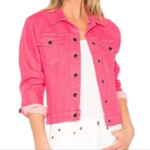 pink denim jacket size 18